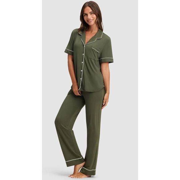 NWOT Cozy Earth Bamboo Stretch-Knit Short Sleeve & Pant Pajama Set $140 2XL F15 - Picture 2 of 9